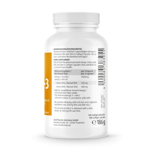 Omega-3 1000 mg - 140 mekanih kapsula