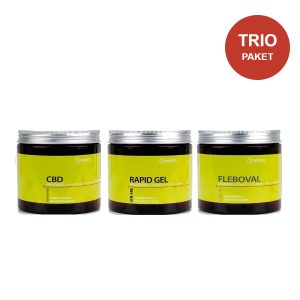 Trio paket – CBD gel, Rapid gel i Fleboval gel